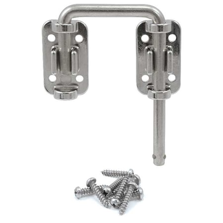 Harry Engerts Co Patio Door Drop-in Security Latch Bolt, Nickel Plated, 2 Shackle Width 20SDL-N